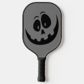 Halloween Silhouette Carved Pumpkin Pickleball Schläger (Rückseite)