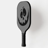 Halloween Silhouette Carved Pumpkin Pickleball Schläger (Links)