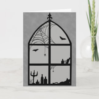 Halloween-Silhouette Karte