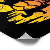 Halloween Silhouette Pumpkin Vintages Kostüm Poster (Ecke)