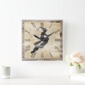 Halloween-Silhouette | Vintage Uhr (Zuhause)