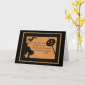 Halloween-Silhouetten Karte (Gelbe Blume)