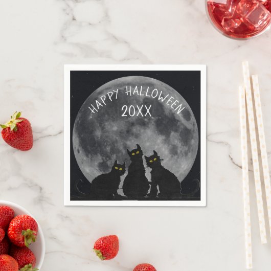 Halloween-Silhouetten Serviette (Beispiel)