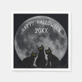 Halloween-Silhouetten Serviette (Vorderseite)