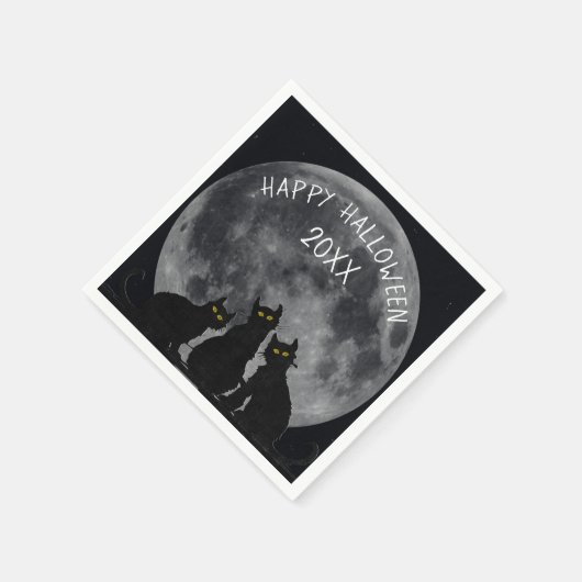 Halloween-Silhouetten Serviette (Ecke)