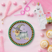 Halloween Silky Terrier Pappteller (Party)