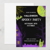 Halloween Simple Einladung (Vorne/Hinten)