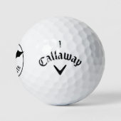 Halloween Simple Flying Bats Silhouetten Black Golfball (Logo)