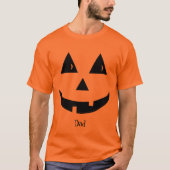 Halloween Simple Orange Kürbislaterne Funny T-Shirt (Vorderseite)