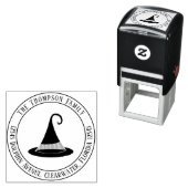 Halloween Simple Rücksendeadresse Hexenhut Permastempel (Beispiel)