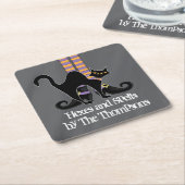 Halloween Simple Whimsical Hexenschuhe Schwarze Ka Rechteckiger Pappuntersetzer (angewinkelt)