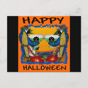 HALLOWEEN-SITTICHE POSTKARTE
