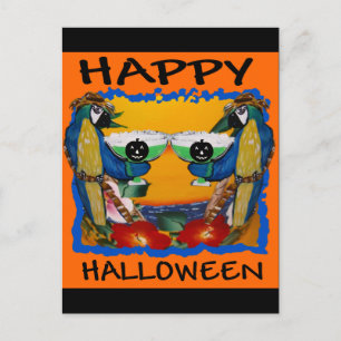 HALLOWEEN-SITTICHE POSTKARTE