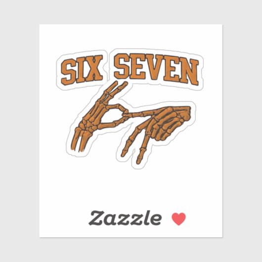 Halloween Six Sieben Meme Gebärdensprache 67 Mason Aufkleber (Blatt)