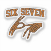 Halloween Six Sieben Meme Gebärdensprache 67 Mason Aufkleber (Vorderseite)