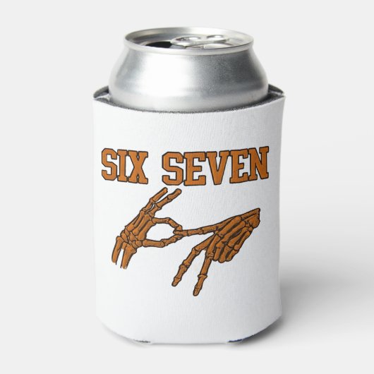 Halloween Six Sieben Meme Gebärdensprache 67 Mason Dosenkühler (Kanne Vorderseite)