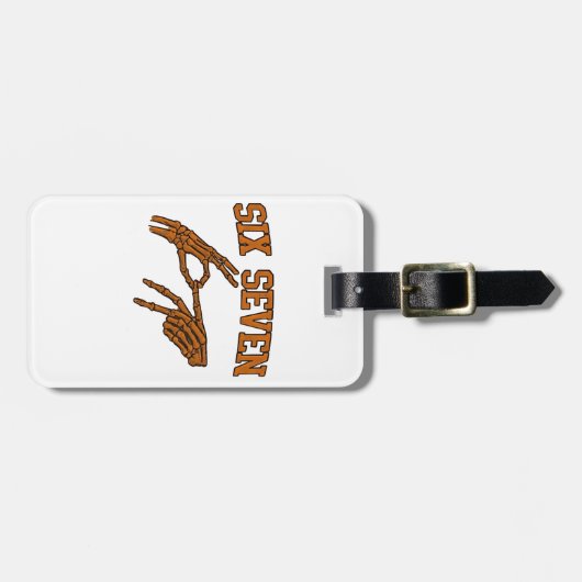 Halloween Six Sieben Meme Gebärdensprache 67 Mason Gepäckanhänger (Vorderseite horizontal)