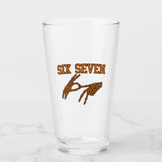 Halloween Six Sieben Meme Gebärdensprache 67 Mason Glas (Vorderseite)