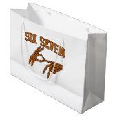 Halloween Six Sieben Meme Gebärdensprache 67 Mason Große Geschenktüte (Vorderseite Schrägansicht)