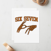 Halloween Six Sieben Meme Gebärdensprache 67 Mason Mitteilungskarte (Vorderseite/Rückseite Beispiel)