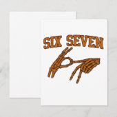 Halloween Six Sieben Meme Gebärdensprache 67 Mason Mitteilungskarte (Vorne/Hinten)