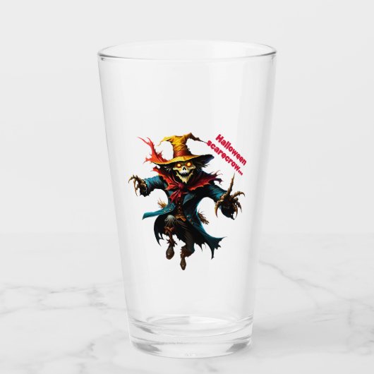 Halloween-Skarektur Glas (Vorderseite)