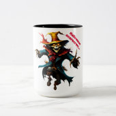 Halloween-Skarektur Zweifarbige Tasse (Mittel)