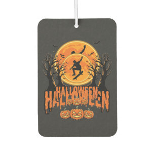 Halloween-Skateboard-Mond-Design Halloween Autolufterfrischer