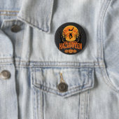 Halloween Skateboard Mond Design Halloween Button (Beispiel)