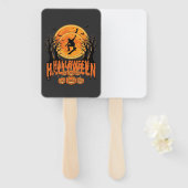 Halloween Skateboard Mond Design Halloween Fächer (Vorne und Hinten)