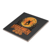 Halloween Skateboard Mond Design Halloween Fliese (Seite)