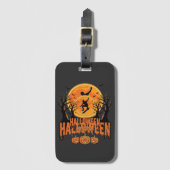 Halloween Skateboard Mond Design Halloween Gepäckanhänger (Vorderseite Vertikal)