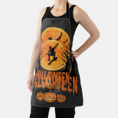 Halloween Skateboard Mond Design Halloween Schürze (InSitu)
