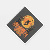 Halloween-Skateboard-Mond-Design Halloween Serviette (Ecke)