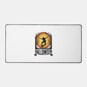 Halloween-Skateboard-Mond-Vintage-Vektordesign_1 Schreibtischunterlage