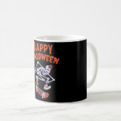 Halloween Skateboard Skelett Kaffeetasse (VorderseiteRechts)