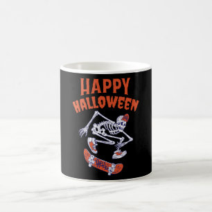 Halloween Skateboard Skelett Kaffeetasse