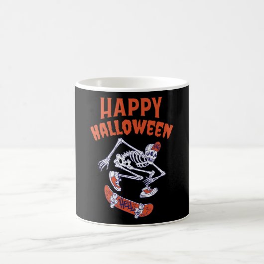 Halloween Skateboard Skelett Kaffeetasse (Mittel)
