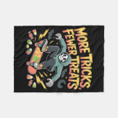 Halloween Skateboard Tricks Skelettkandy Jugend Fleecedecke (Vorderseite (Horizontal))