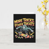 Halloween Skateboard Tricks Skelettkandy Jugend Karte (Gelbe Blume)