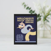 Halloween-Skaten-Karneval Postkarte (Stehend Vorderseite)