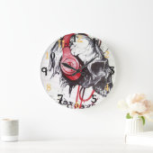 Halloween Skeezer HABEN EINEN schönen Tag Große Wanduhr (Zuhause)