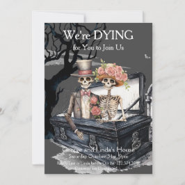 Halloween Skeletal Couple Costume Party Einladung