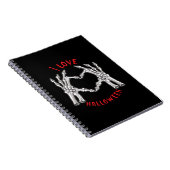 Halloween Skeletal Hands Herz Funny Sprichwort Notizblock (Rechte Seite)