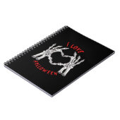 Halloween Skeletal Hands Herz Funny Sprichwort Notizblock (Linke Seite)