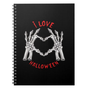 Halloween Skeletal Hands Herz Funny Sprichwort Notizblock