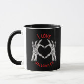 Halloween Skeletal Hands Herz Funny Sprichwort Tasse (Links)