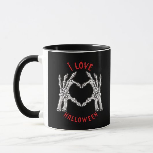 Halloween Skeletal Hands Herz Funny Sprichwort Tasse (Links)