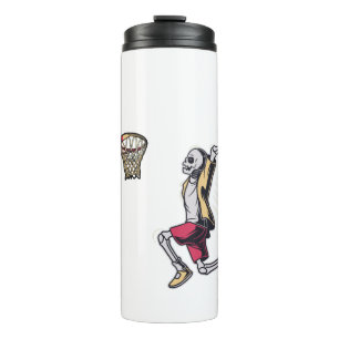 Halloween Skeletball Basketball Spieler Kostümskul Thermosbecher