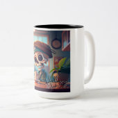 Halloween Skeleton #2 Zweifarbige Tasse (VorderseiteRechts)